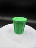 Green 3-D Printed Garbage Can