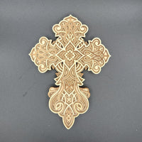 Laser cut multi layered stained cross