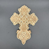 Laser cut multi layered stained cross