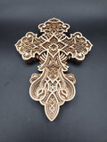 Laser cut multi layered stained cross