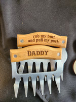BBQ Meat Claw Shredders, Wooden Meat Claws