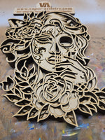 Multi layer sugar skull woman