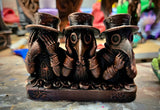 3D printed See, Hear, Speak No Evil Plague Doctor Decor