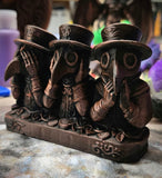 3D printed See, Hear, Speak No Evil Plague Doctor Decor