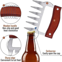 BBQ Meat Claw Shredders, Wooden Meat Claws