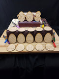 Laser cut wooden unfinished eggs