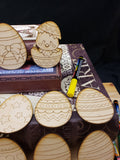 Laser cut wooden unfinished eggs