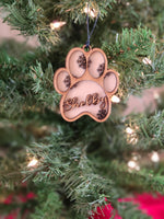 Personalized paw ornament