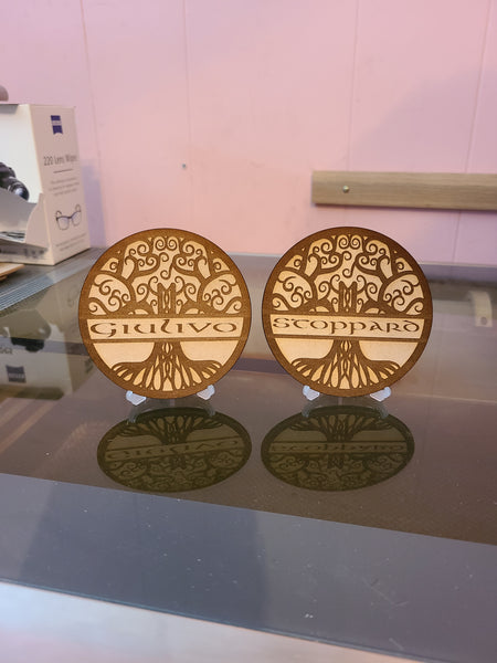 Family name mini medallions