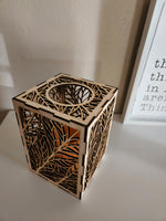 Leaf motif candle box