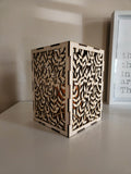 Leaf motif candle box