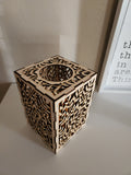 Leaf motif candle box
