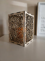 Leaf motif candle box