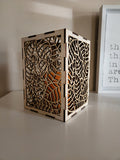 Leaf motif candle box
