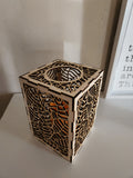 Leaf motif candle box