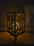 Leaf motif candle box