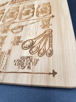 Kitchen conversions engraved cutting board