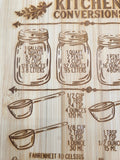 Kitchen conversions engraved cutting board