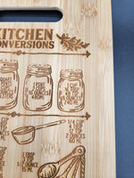 Kitchen conversions engraved cutting board