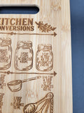 Kitchen conversions engraved cutting board