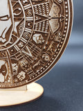 Super hero calendar in Aztec style