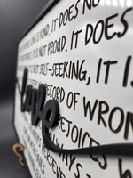 Love is patient plaque