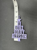 Christmas tree shaped name ornament