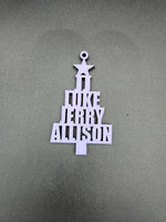 Christmas tree shaped name ornament