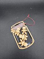 Mason jar gingerbread ornament