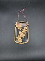 Mason jar gingerbread ornament