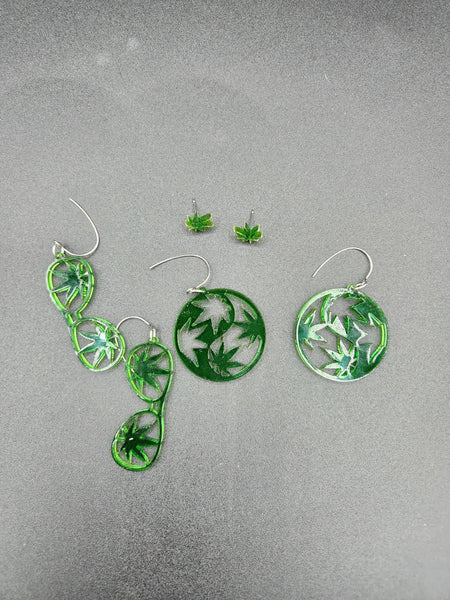 Green earrings