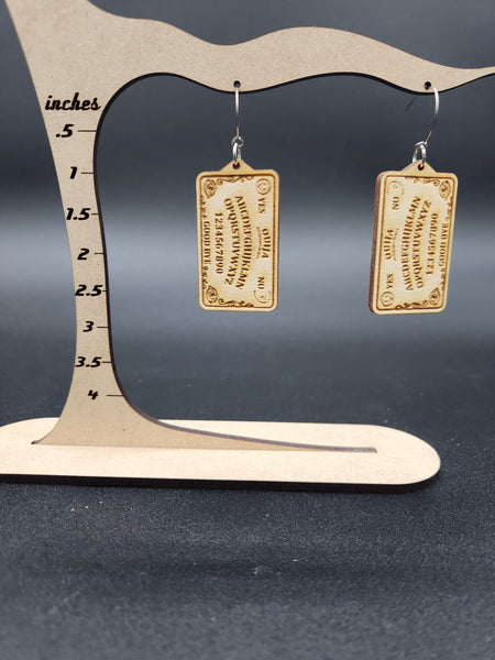 Ouija board earrings