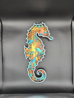 Hand painted seahorse