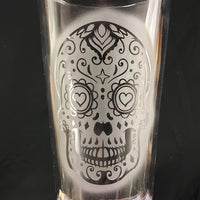 Set of 4 Sugar Skull Glasses