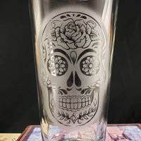 Set of 4 Sugar Skull Glasses
