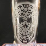 Set of 4 Sugar Skull Glasses