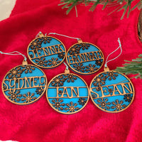 Personalized snowflake ornament
