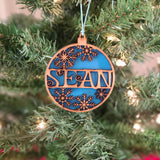 Personalized snowflake ornament