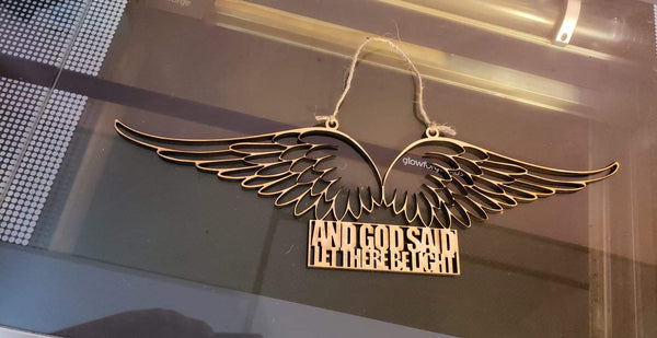 Angel wings window hanger