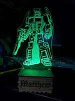 Optimus Prime edge lit light
