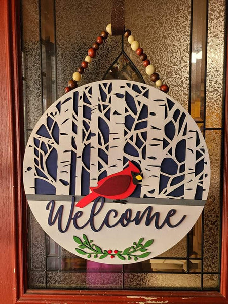 Cardinal door hanger