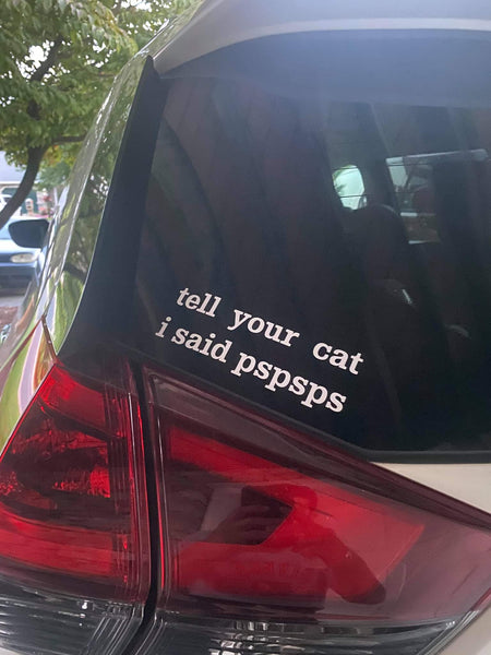 Tell your cat sticker